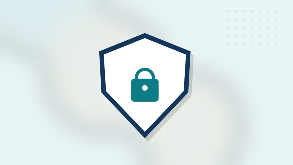 Illustration: a shield with a padlock